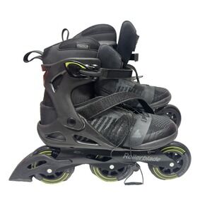 Used ROLLERBLADE Macroblade 110 3WD Black/Grey INLINE SKATES Men's Size 11.5